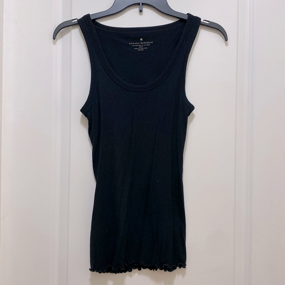 Banana Republic black cotton tank size S